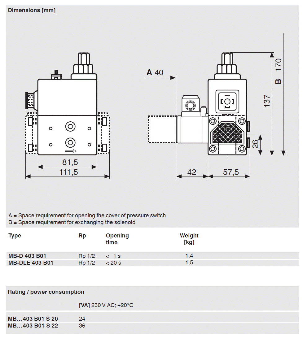 DUNGS MB-DLE 403 Multiblok teknik detay 3