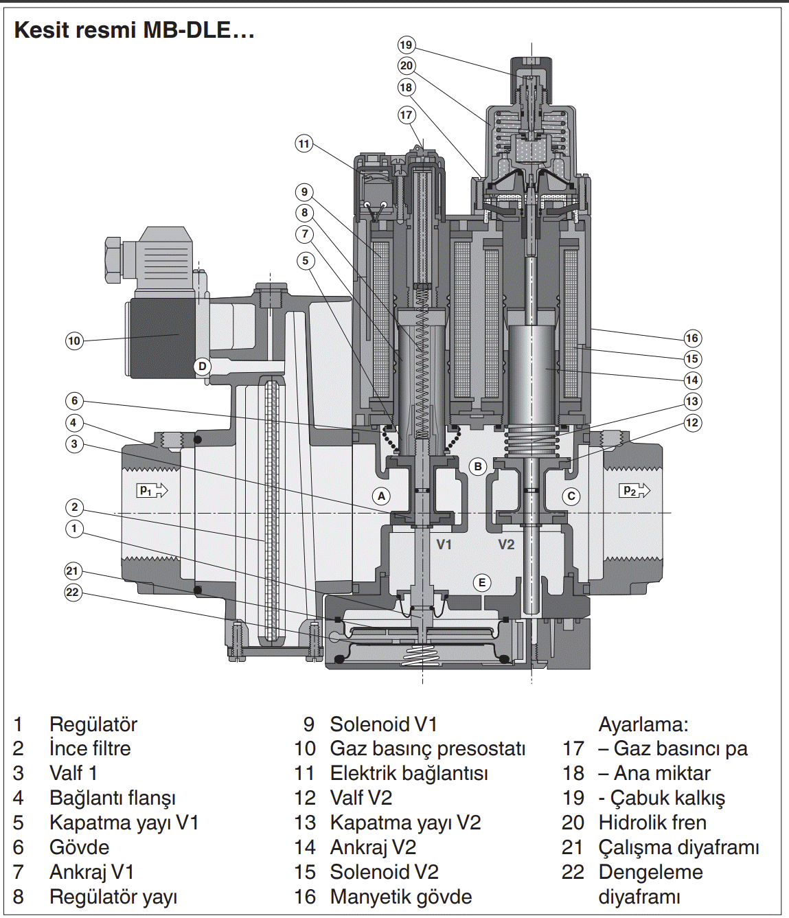 DUNGS 415-420 multiblok kesit resmi