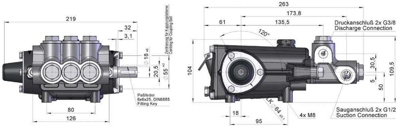 SPECK TRIPLEX P11 serisi ölçü çizimi