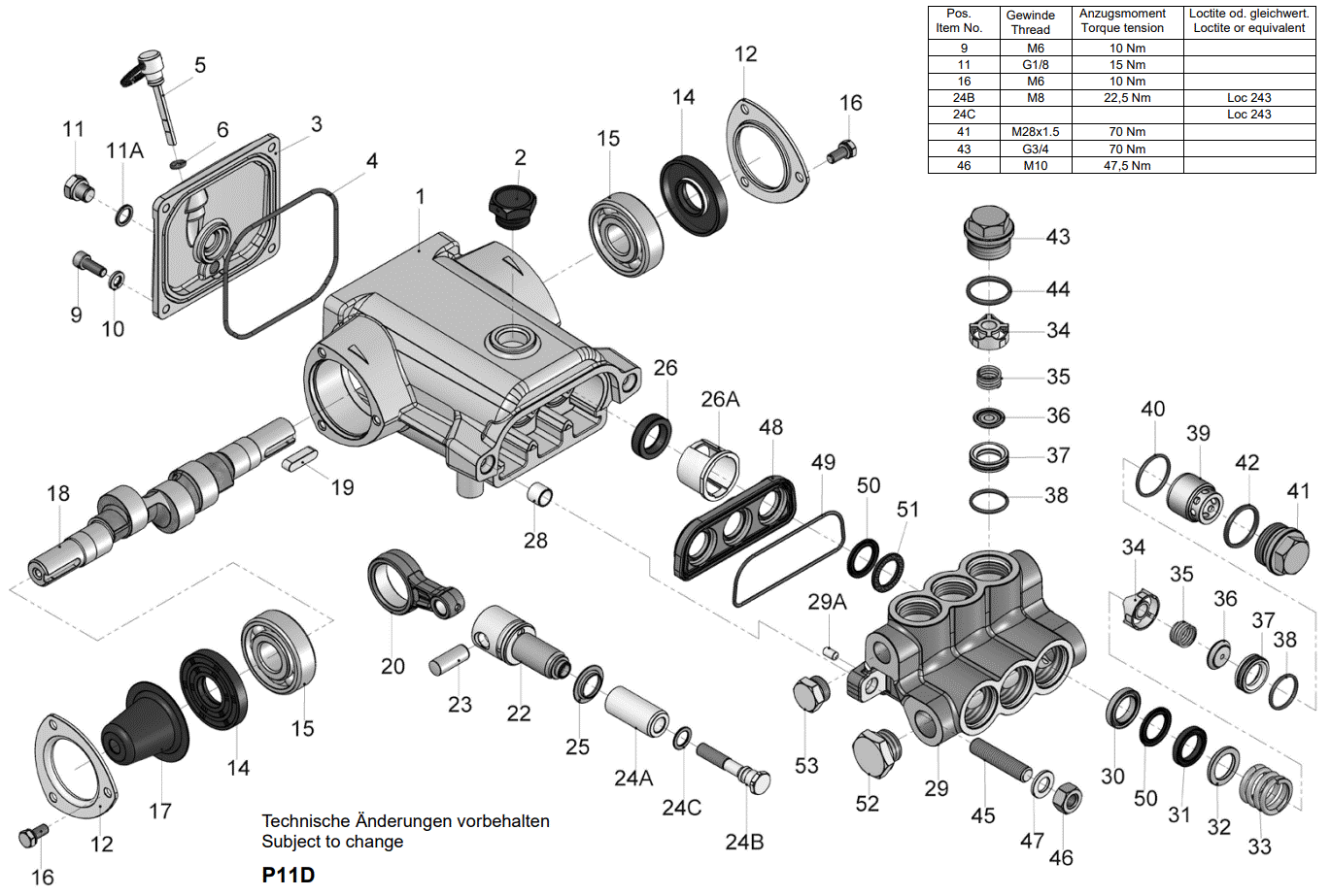 SPECK TRIPLEX P11 serisi parça listesi