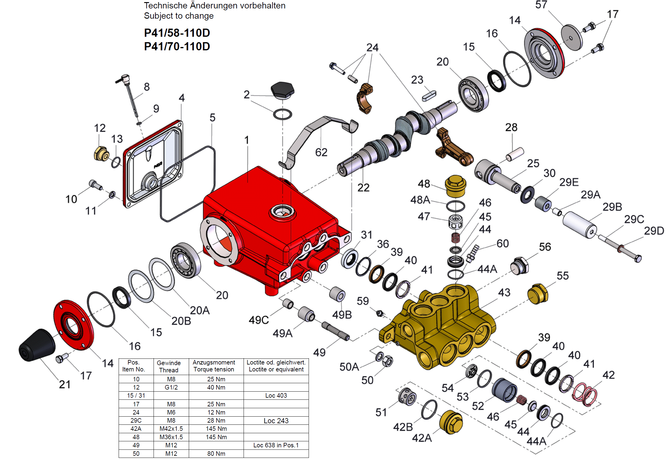 SPECK TRIPLEX P41 montaj ve parça listesi