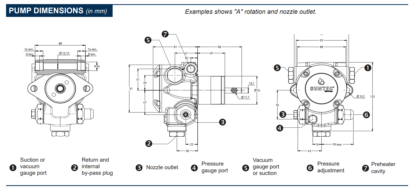 Suntec E4 ölçüler