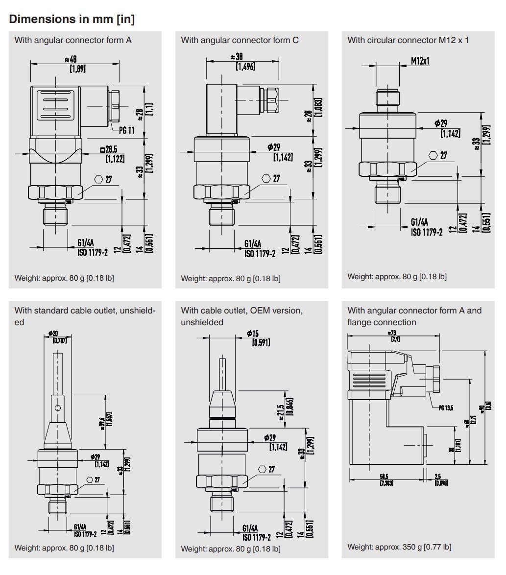 WIKA A-10 ölçü boyutlar 1