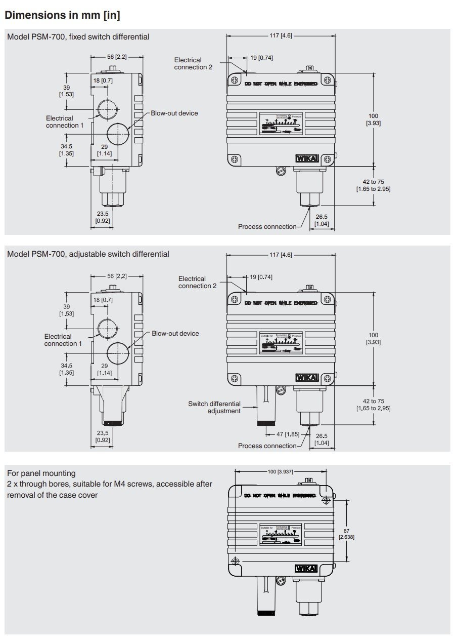 PSM-700 ölçü boyutlar