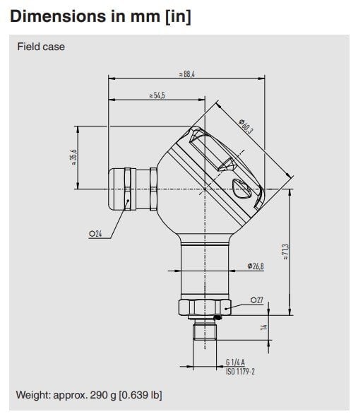 WIKA S-20 ölçü boyutlar