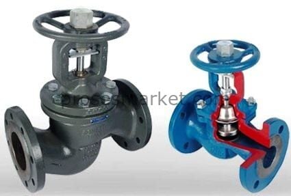 PN 25 DN 125 Glob Vana Metal Körüklü Sfero Döküm