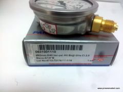 Q63 Pakkens 0-40 bar Alttan Çıkışlı Manometre Gliserinli