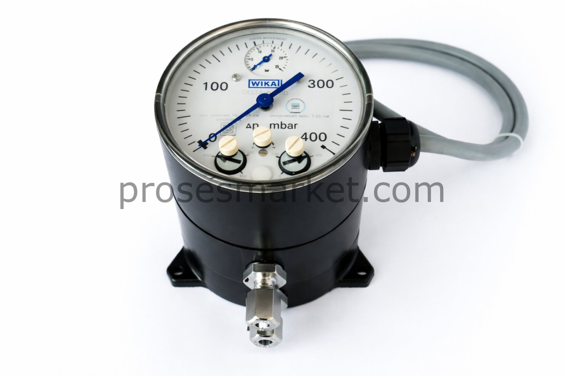 WIKA DPGS40TA 0–400 mbar Diferansiyel Basınç Manometresi 2x Switch