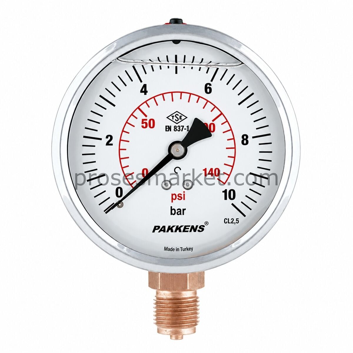 Pakkens MG 100 60 bar Gliserinli Manometre