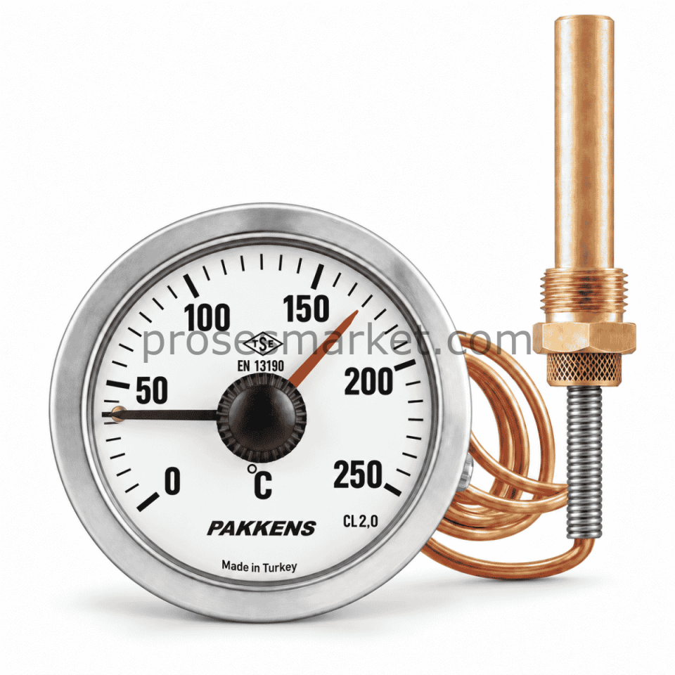PAKKENS TK 060 0-250°C Kapilerli Sıcaklık Göstergesi