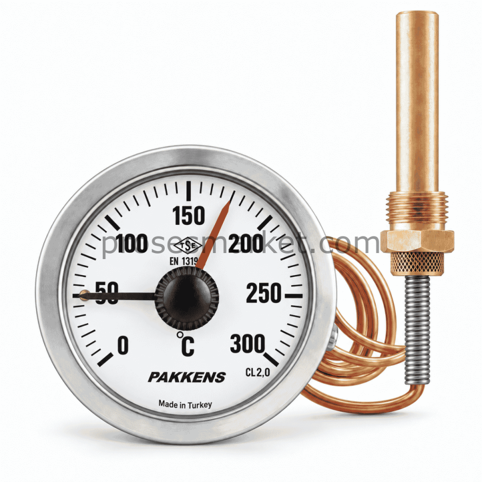 PAKKENS TK 060 0-300°C Kapilerli Sıcaklık Göstergesi
